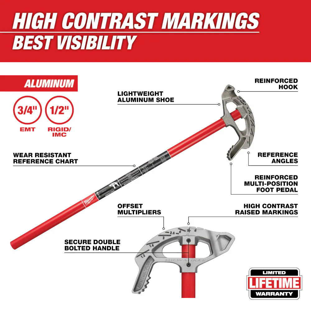 Milwaukee 48-22-4071 3/4in EMT Aluminum Conduit Bender