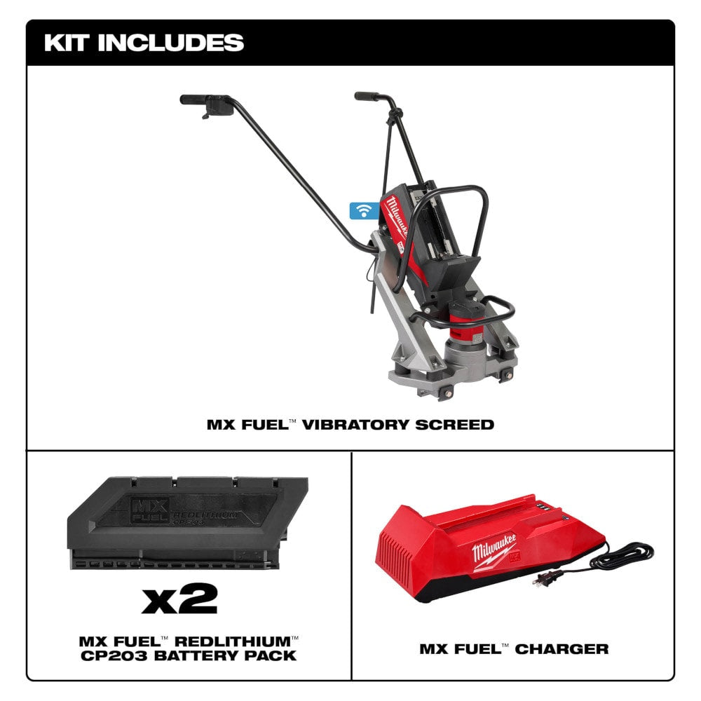 Milwaukee MXF381-2CP Tool MX FUEL Vibratory Screed Kit