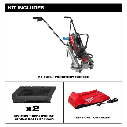 Milwaukee MXF381-2CP Tool MX FUEL Vibratory Screed Kit