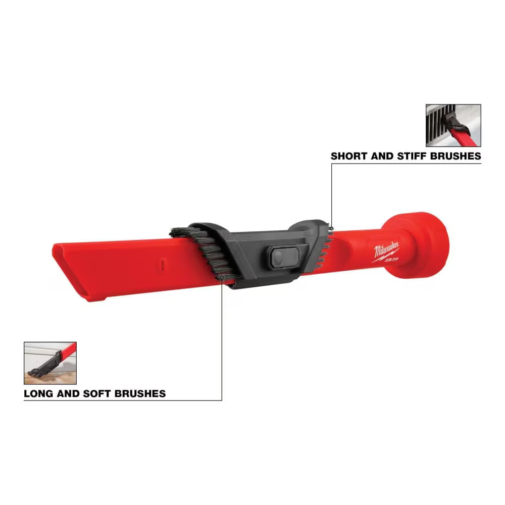 Milwaukee 49-90-2023 Tool AIR-TIP 1-1/4 in. - 2-1/2 in. 3-IN-1 Crevice and Brush Tool Wet/Dry Shop Vacuum Attachment (copy)