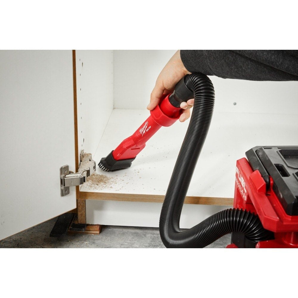 Milwaukee 49-90-2028 Tool AIR-TIP 1-1/4 in. - 2-1/2 in. 2-IN-1 Utility Brush Tool Wet/Dry Shop Vacuum Attachment