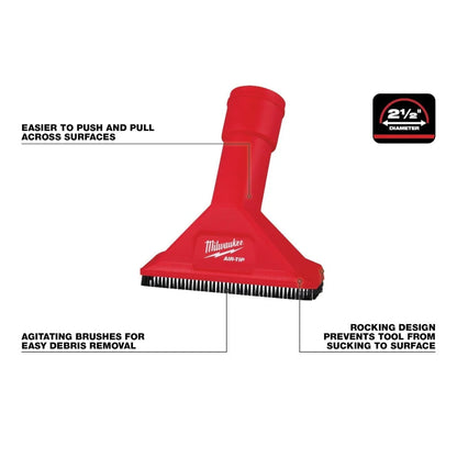 Milwaukee 49-90-2039 Tool AIR-TIP 2-1/2 in. Rocking Utility Nozzle Attachment With Brushes for Wet/Dry Shop Vacuums