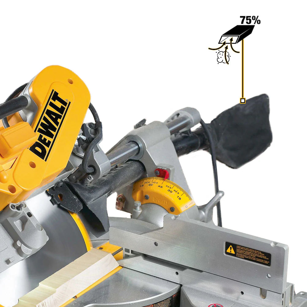 DEWALT DWS779 15 Amp Corded 12-Inch Double Bevel Sliding Compound Miter Saw, Blade Wrench and Material Clamp
