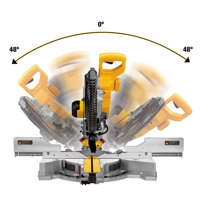 DEWALT DWS779 15 Amp Corded 12-Inch Double Bevel Sliding Compound Miter Saw, Blade Wrench and Material Clamp