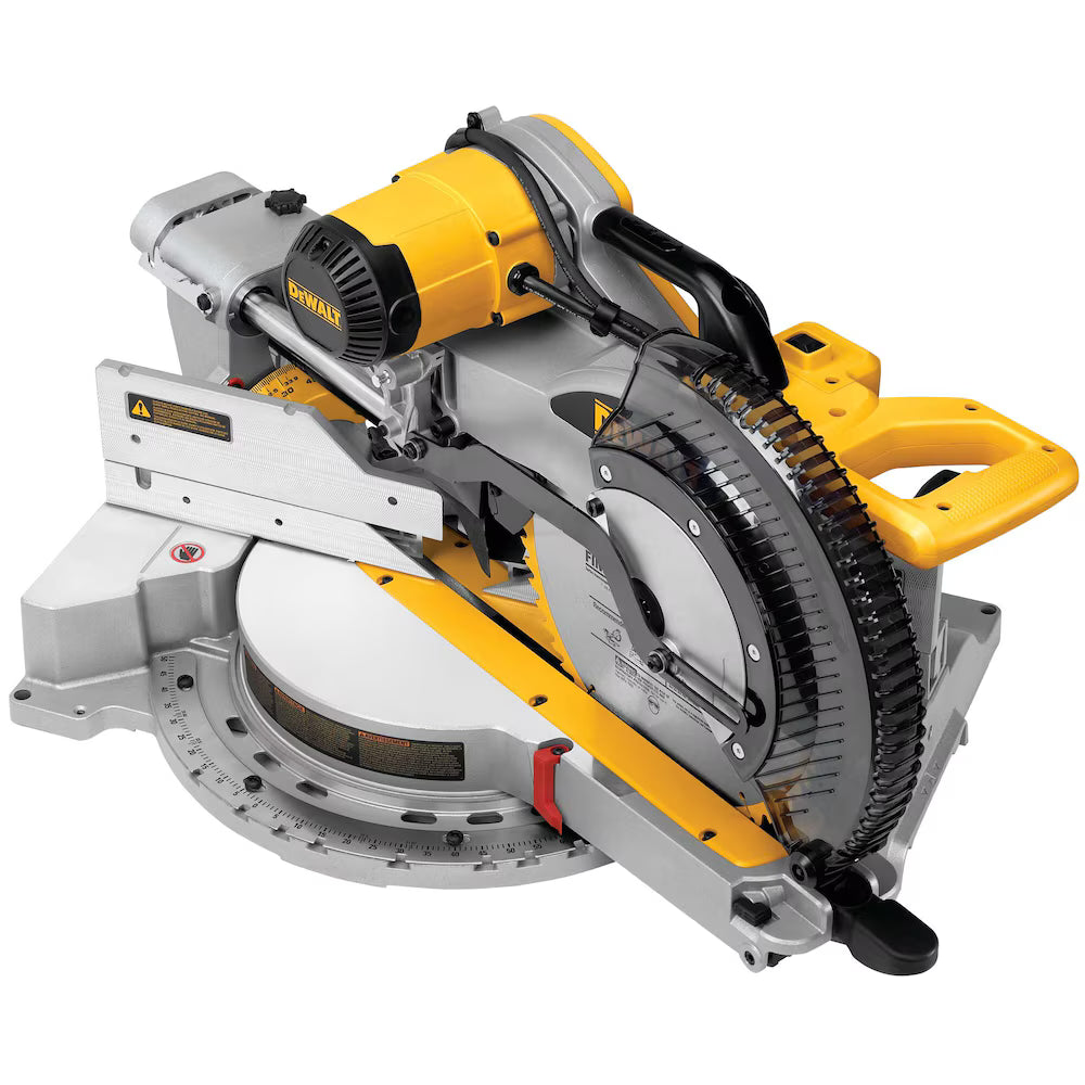 DEWALT DWS780 15 Amp Corded 12-Inch Double Bevel Sliding Compound Miter Saw, Blade Wrench and Material Clam