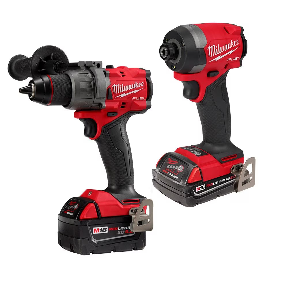 Milwaukee 3697-22CXC Tool M18 FUEL 18V Li-Ion Brushless Cordless Next Generation Hammer Drill Impact Driver Combo Kit (2-Tool)