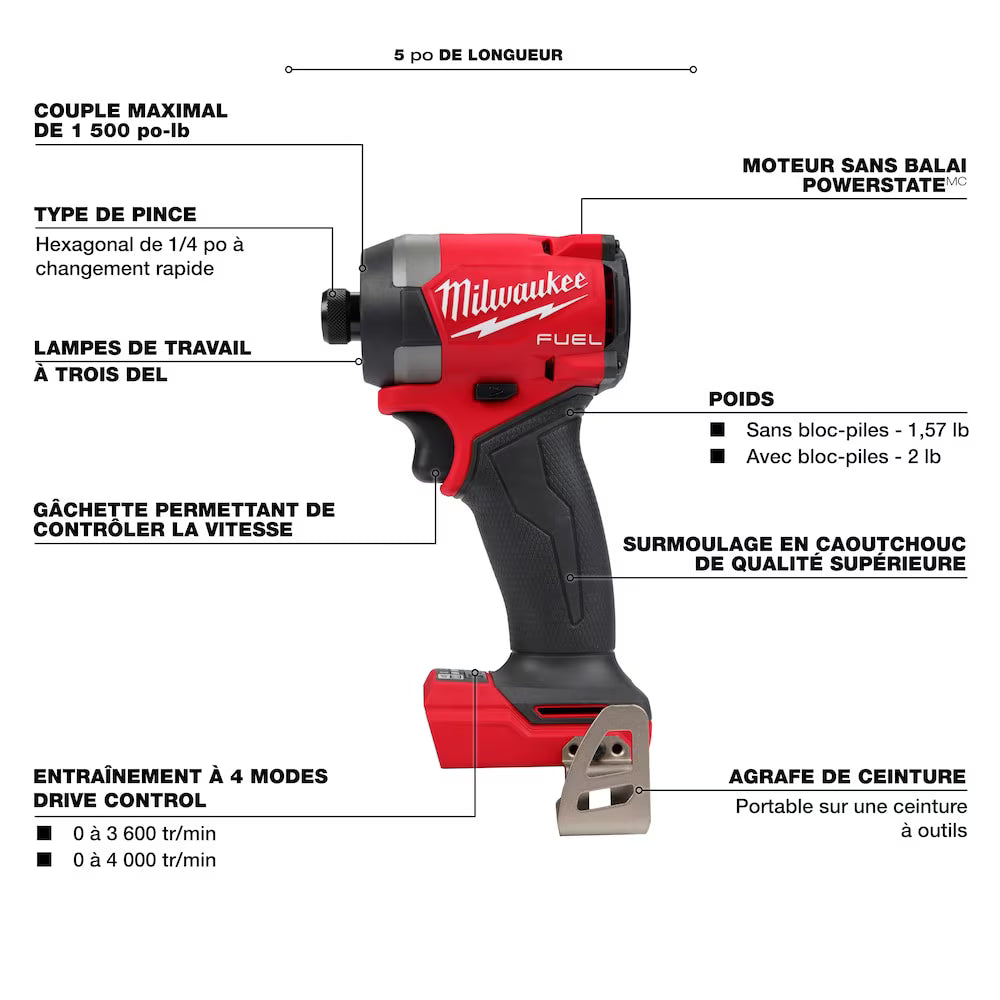 Milwaukee 3697-22CXC Tool M18 FUEL 18V Li-Ion Brushless Cordless Next Generation Hammer Drill Impact Driver Combo Kit (2-Tool)