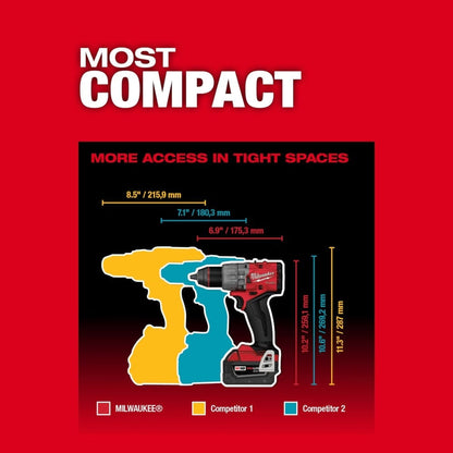 Milwaukee 2904-20 Tool M18 FUEL 18-Volt Lithium-Ion Brushless Cordless Next Generation 1/2 inch Hammer Drill/Driver (Tool Only)
