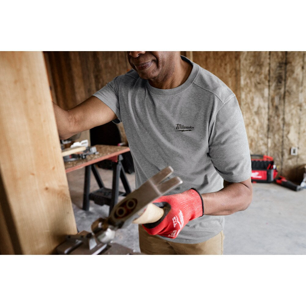 Milwaukee 603G-L Tool Men's Large Green FREEFLEX Cotton/Polyester Short-Sleeve Hybrid Work T-Shirt (Copy)