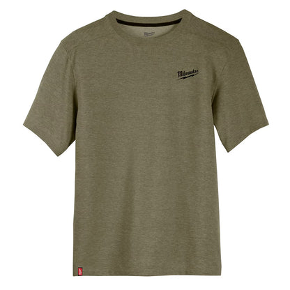 Milwaukee 603GN Tool Men's Large Green FREEFLEX Cotton/Polyester Short-Sleeve Hybrid Work T-Shirt