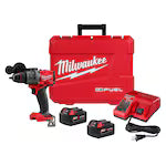Milwaukee  2904-22 Tool M18 FUEL 18V Li-Ion Brushless Next Generation 1/2 in. Hammer Drill Driver Kit w/(2) 5.0 Ah Batteries