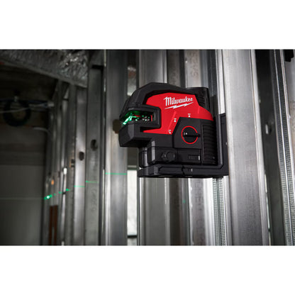 Milwaukee 3624-21 Tool M12 Green Cross Line & 4-Points Laser Kit