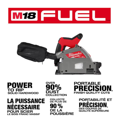 Milwaukee 2831-20 Tool M18 FUEL 18-Volt Lithium-Ion Cordless Brushless 6-1/2 inch Plunge Cut Track Saw (Tool-Only)