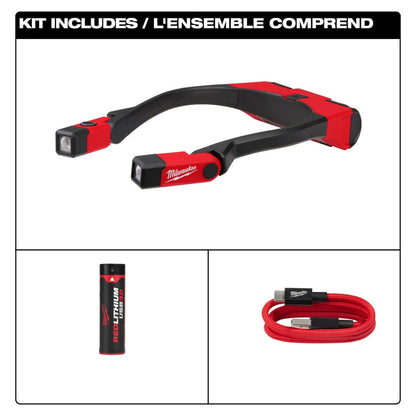 Milwaukee 2117-21 Tool 400 Lumens LED REDLITHIUM Rechargeable Neck Light