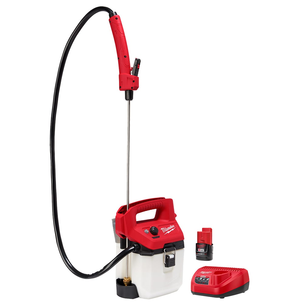 Milwaukee 2528-21G1 Tool M12 12-Volt 1 Gal. Lithium-Ion Cordless Handheld Sprayer Kit with 2.0 Ah Battery and Charger