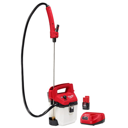 Milwaukee 2528-21G1 Tool M12 12-Volt 1 Gal. Lithium-Ion Cordless Handheld Sprayer Kit with 2.0 Ah Battery and Charger