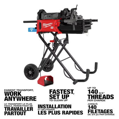 Milwaukee MXF512-2XC Tool MX FUEL Lithium-Ion Cordless 1/2-inch to 2-inch Pipe Threading Machine Kit with (2) Batteries and Charger