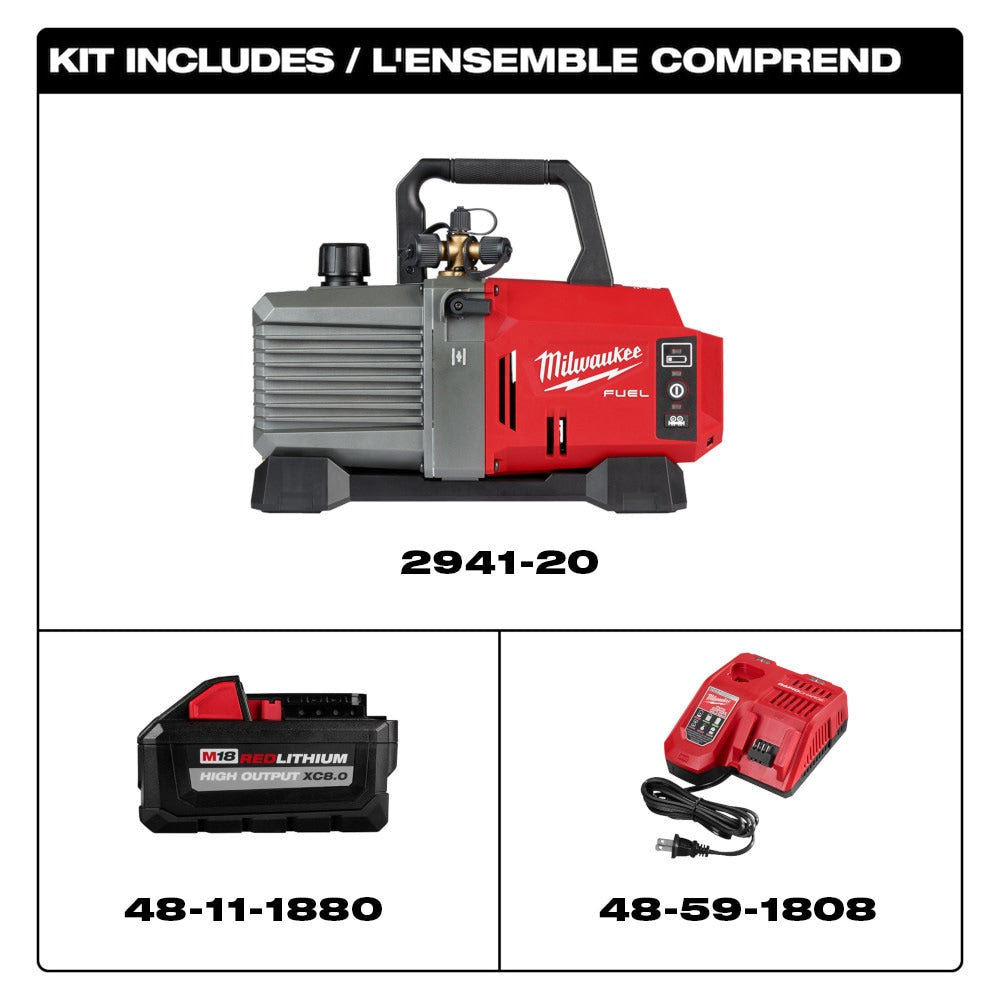 Milwaukee 2941-21 Tool M18 18-Volt Lithium-Ion Cordless 5 CFM Vacuum Pump Kit