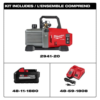 Milwaukee 2941-21 Tool M18 18-Volt Lithium-Ion Cordless 5 CFM Vacuum Pump Kit