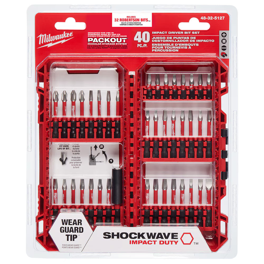 Milwaukee 48-32-5127 Tool SHOCKWAVE Impact Duty Driver Bit Set (40-Piece)