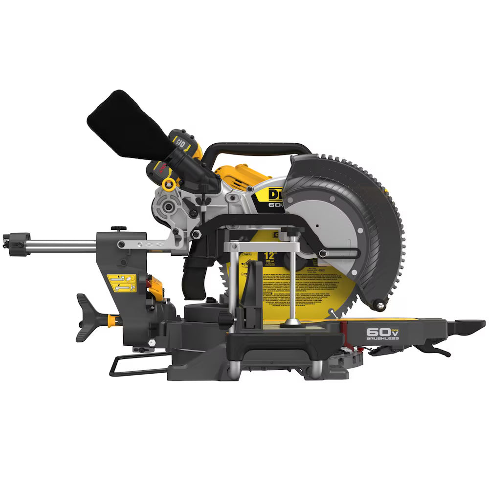DEWALT DCS781X1 60V MAX FLEXVOLT 12-inch Sliding Miter Saw Kit - with 9Ah Battery & Charger