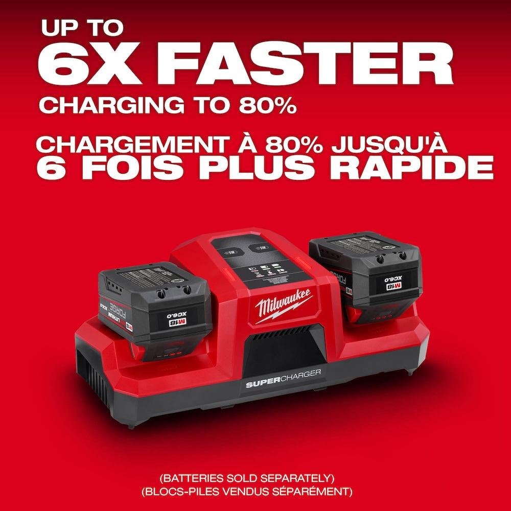 Milwaukee 48-59-1815  Tool 18-Volt M18 Lithium-Ion Battery Dual Bay Simultaneous Super Charger