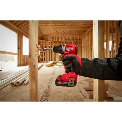 Milwaukee 3692-22CT Tool M18 18-Volt Li-Ion Brushless Cordless Compact Drill/Impact Combo Kit (2-Tool) with (2) 2.0 Ah Batteries