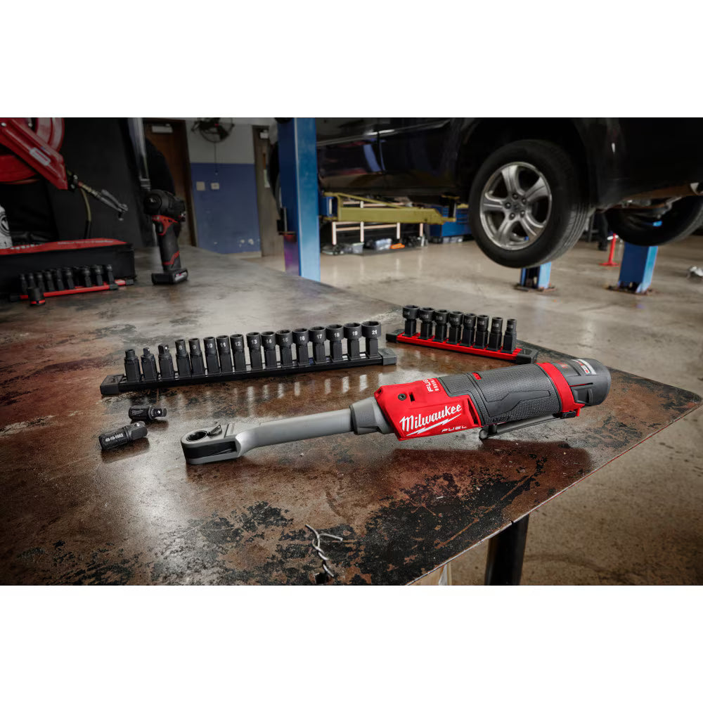 Milwaukee 3050-20 Tool M12 FUEL INSIDER 12V Li-Ion Brushless Cordless 1/4 in- 3/8 in Extended Reach Box Ratchet (Tool-Only)