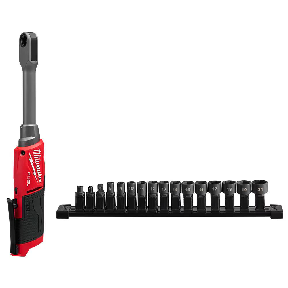 Milwaukee 3050-20 Tool M12 FUEL INSIDER 12V Li-Ion Brushless Cordless 1/4 in- 3/8 in Extended Reach Box Ratchet (Tool-Only)