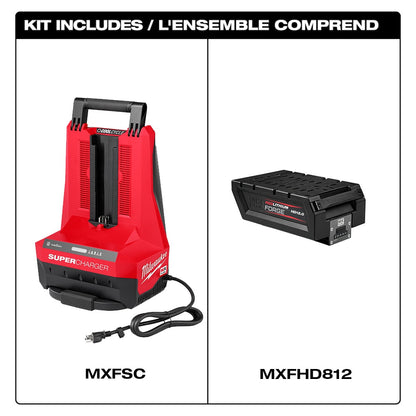 Milwaukee MXFSC1HD12 Tool MX FUEL Lithium-Ion High Demand (HD) 12.0 Ah REDLITHIUM FORGE Battery with Super Charger