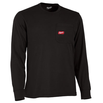 Milwaukee Tool Men's Black GRIDIRON Cotton/Polyester Long-Sleeve Pocket T-Shirt