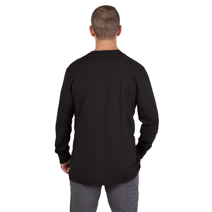 Milwaukee Tool Men's Black GRIDIRON Cotton/Polyester Long-Sleeve Pocket T-Shirt