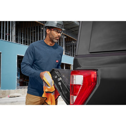 Milwaukee Tool Men's Blue GRIDIRON Cotton/Polyester Long-Sleeve Pocket T-Shirt