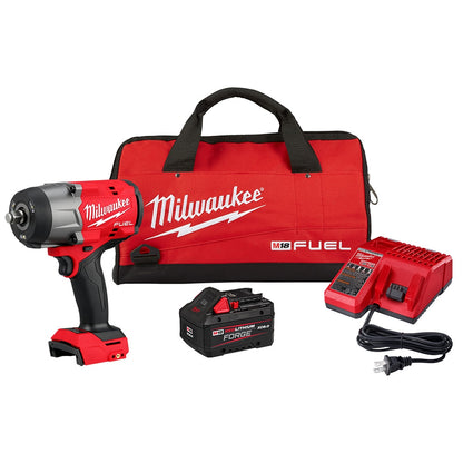Milwaukee 2967-21F Tool M18 FUEL 18-Volt Lithium-Ion 1/2 inch High Torque Impact Wrench with Friction Ring Kit with FORGE 6.0 Battery