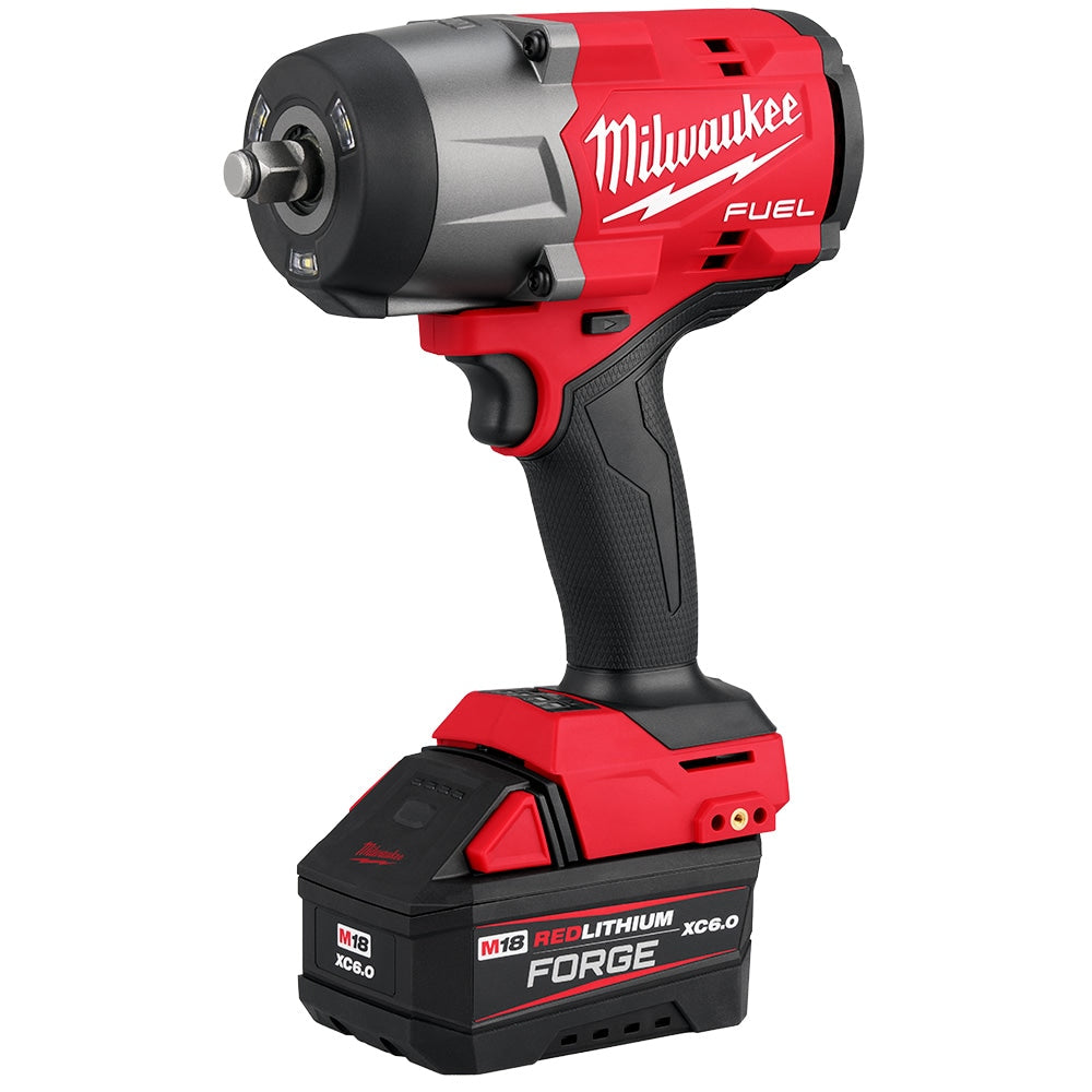Milwaukee 2967-21F Tool M18 FUEL 18-Volt Lithium-Ion 1/2 inch High Torque Impact Wrench with Friction Ring Kit with FORGE 6.0 Battery