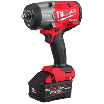 Milwaukee 2967-21F Tool M18 FUEL 18-Volt Lithium-Ion 1/2 inch High Torque Impact Wrench with Friction Ring Kit with FORGE 6.0 Battery