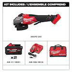 Milwaukee 3670-22 Tool M18 FUEL Lithium-Ion Brushless Cordless 4-1/2"-6" Braking Grinder with Paddle Switch Kit