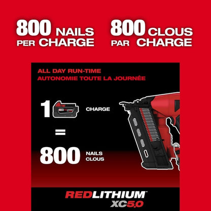 Milwaukee 2844-20 Tool M18 FUEL 18V Lithium-Ion Brushless Cordless 21-Degree Duplex Nailer (Tool-Only)