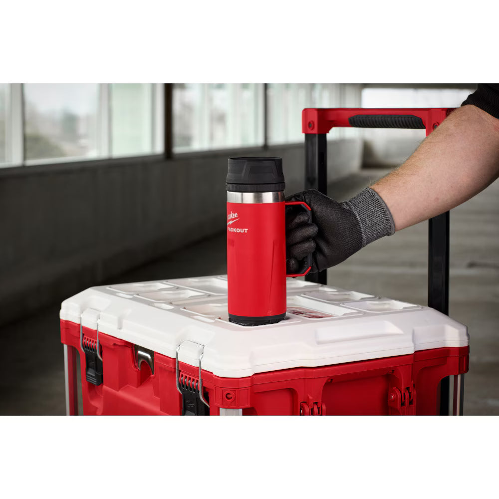 Milwaukee 48-22-8394R Tool PACKOUT Red 18oz Insulated Mug with Sip Lid