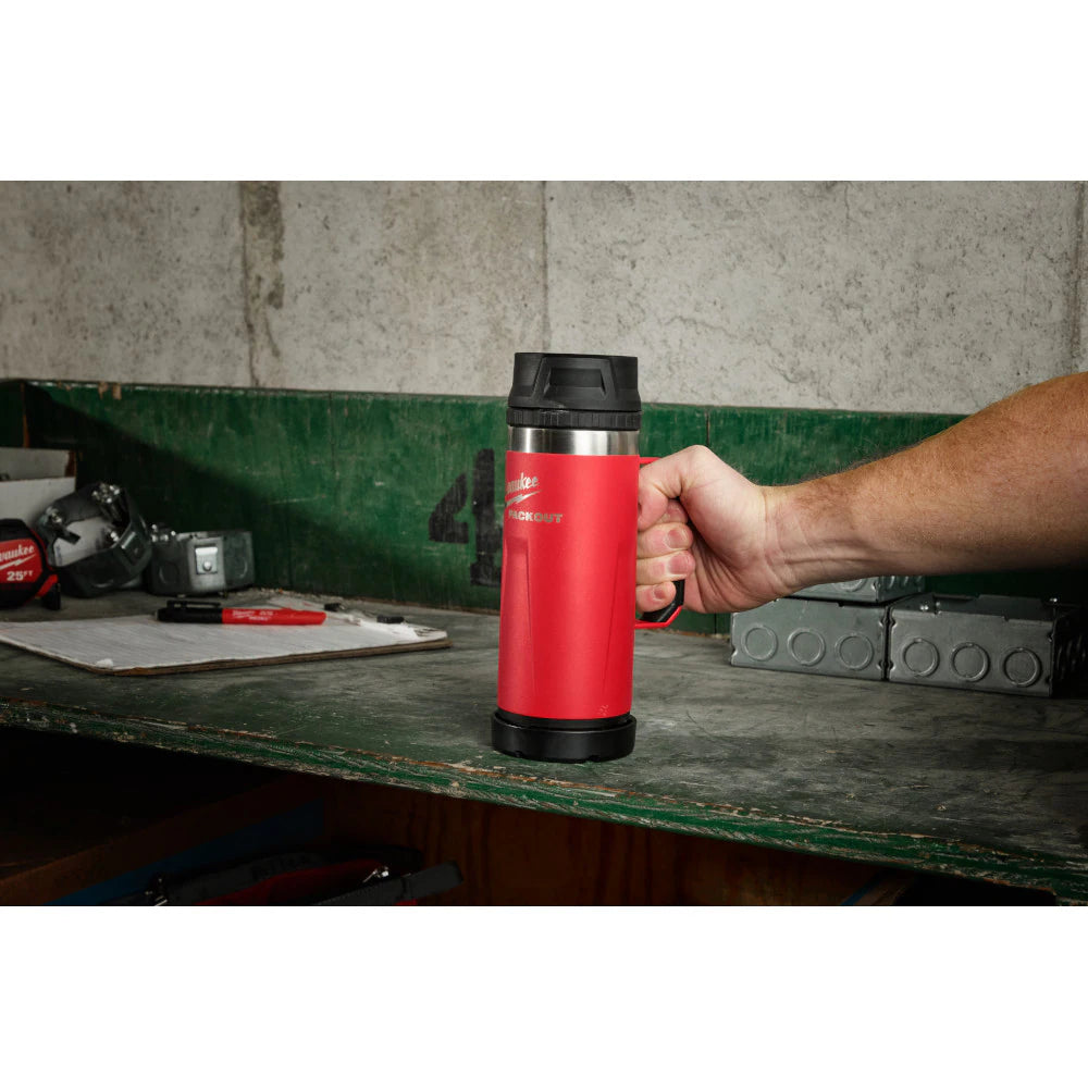 Milwaukee 48-22-8394R Tool PACKOUT Red 18oz Insulated Mug with Sip Lid