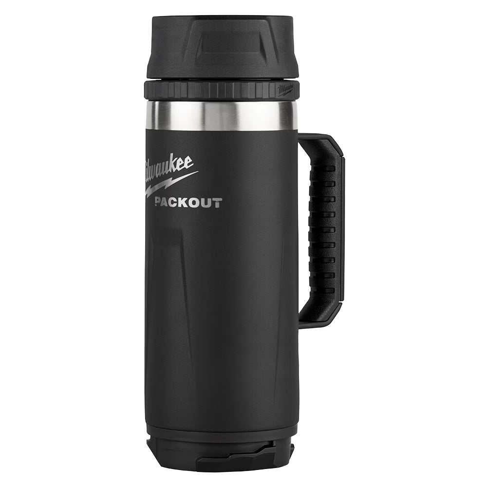 Milwaukee 48-22-8394B Tool PACKOUT Black 18oz Insulated Mug with Sip Lid