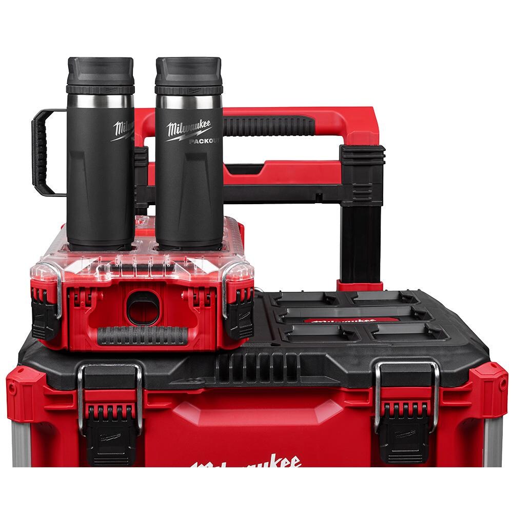 Milwaukee 48-22-8394B Tool PACKOUT Black 18oz Insulated Mug with Sip Lid