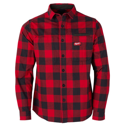 Milwaukee Tool Men's Red GRIDIRON Flannel Shirt