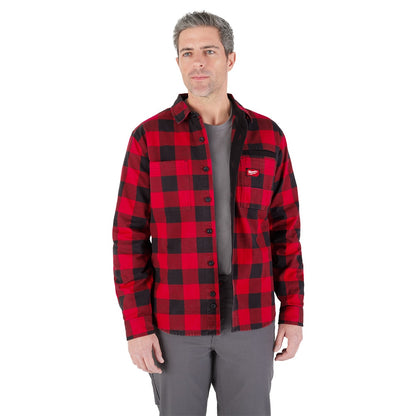 Milwaukee Tool Men's Red GRIDIRON Flannel Shirt