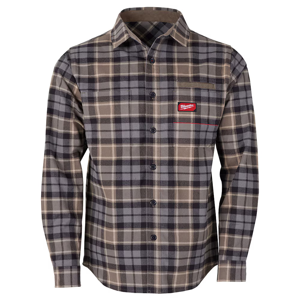 Milwaukee Tool Men's Gray GRIDIRON Flannel Shirt