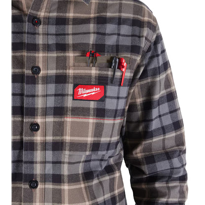 Milwaukee Tool Men's Gray GRIDIRON Flannel Shirt