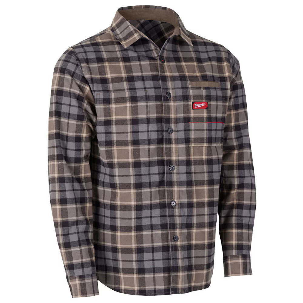 Milwaukee Tool Men's Gray GRIDIRON Flannel Shirt