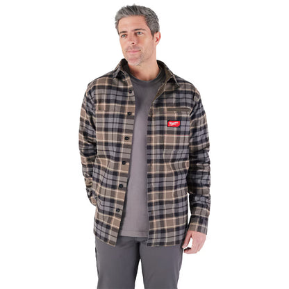 Milwaukee Tool Men's Gray GRIDIRON Flannel Shirt