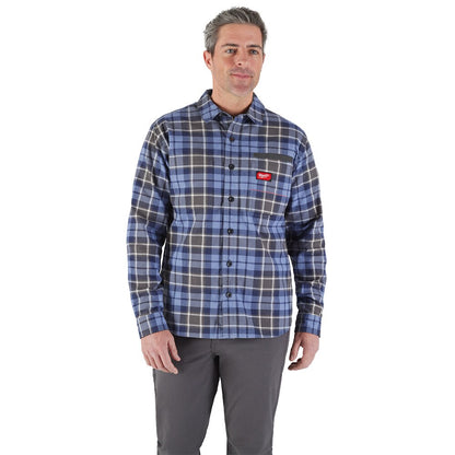 Milwaukee Tool Men's Blue GRIDIRON Flannel Shirt