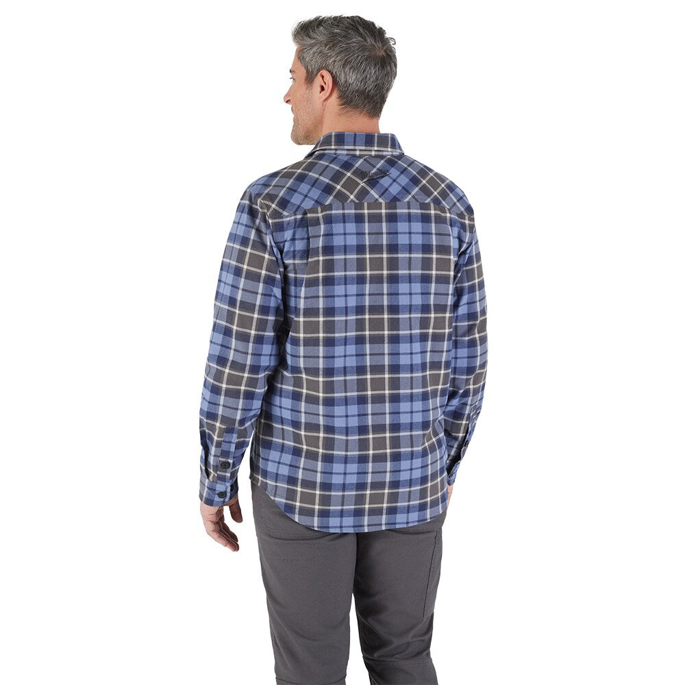 Milwaukee Tool Men's Blue GRIDIRON Flannel Shirt